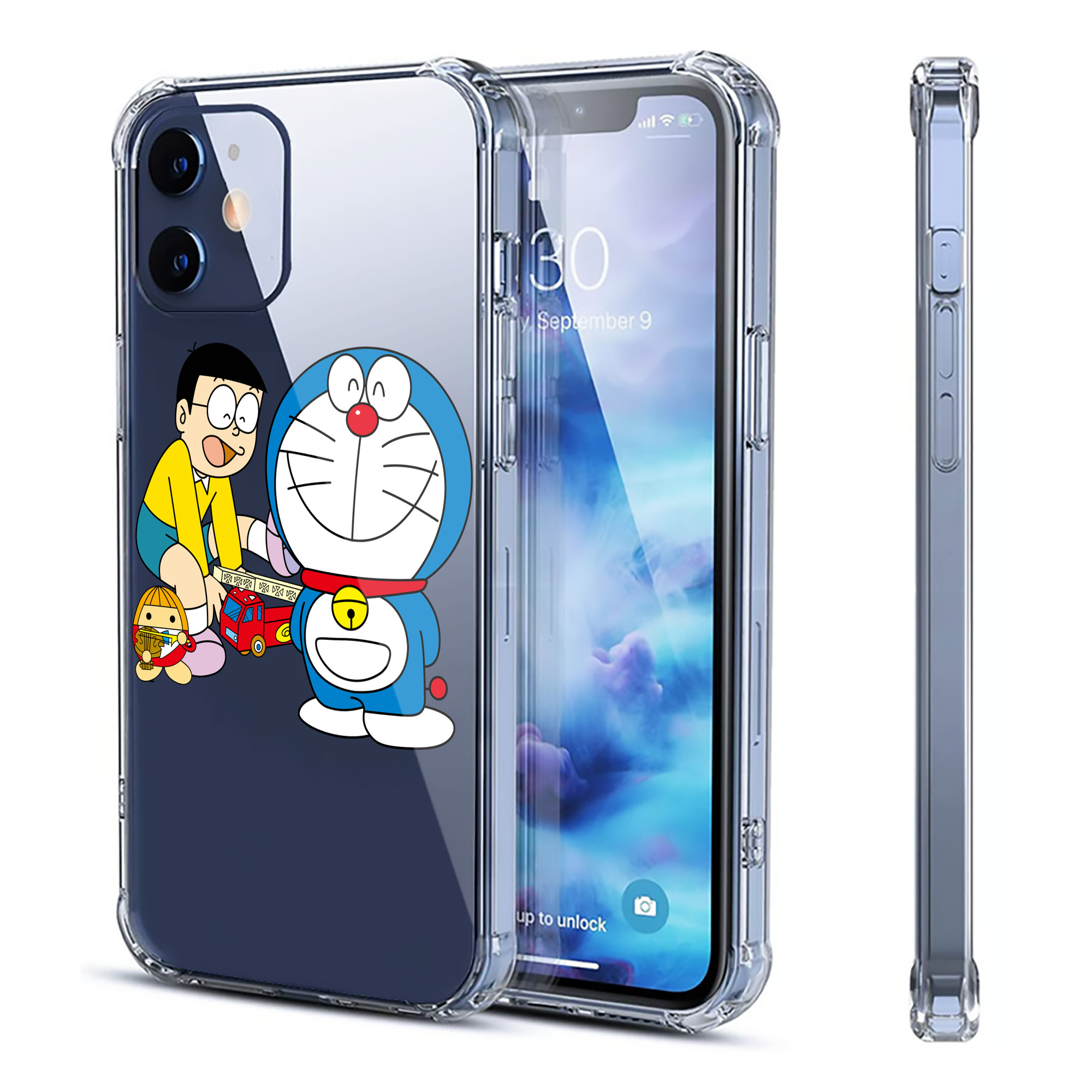 （画像用） ドラえもん Doraemon 【iPhone 12シリーズ対応】透明スマホケース（クリアソフトケース）
